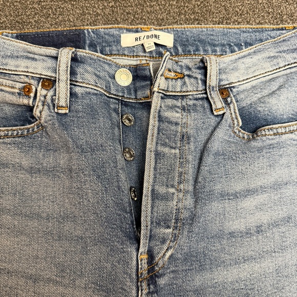 RE/DONE 90s High Rise Ankle Crop in Mid 90s - Picture 3 of 14